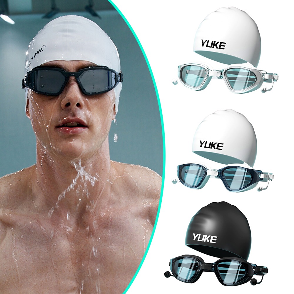 Aquatic Sports Hat - Occhialini da nuoto professionali Cuffia HD